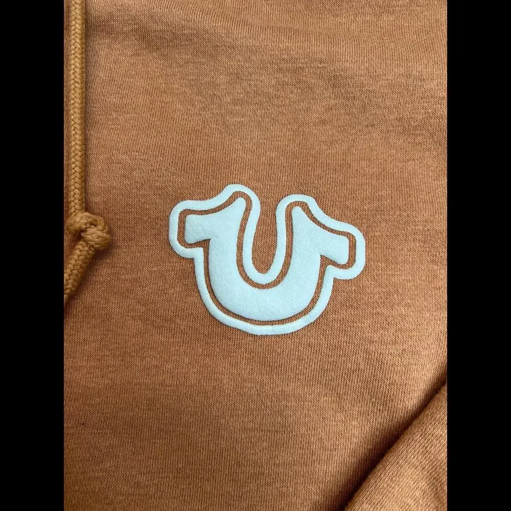 True Religion‎ Core Brown Zip Up Hoodie Sz Medium